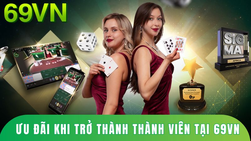 Ưu đãi hấp dẫn khi trở thành thành viên mới tại 69VN.